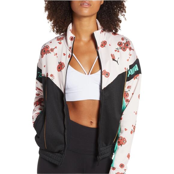 NWOT PUMA X Sue Tsai Xtg Floral Track Jacket In Olivine size XS fits XS or Small - Picture 1 of 12